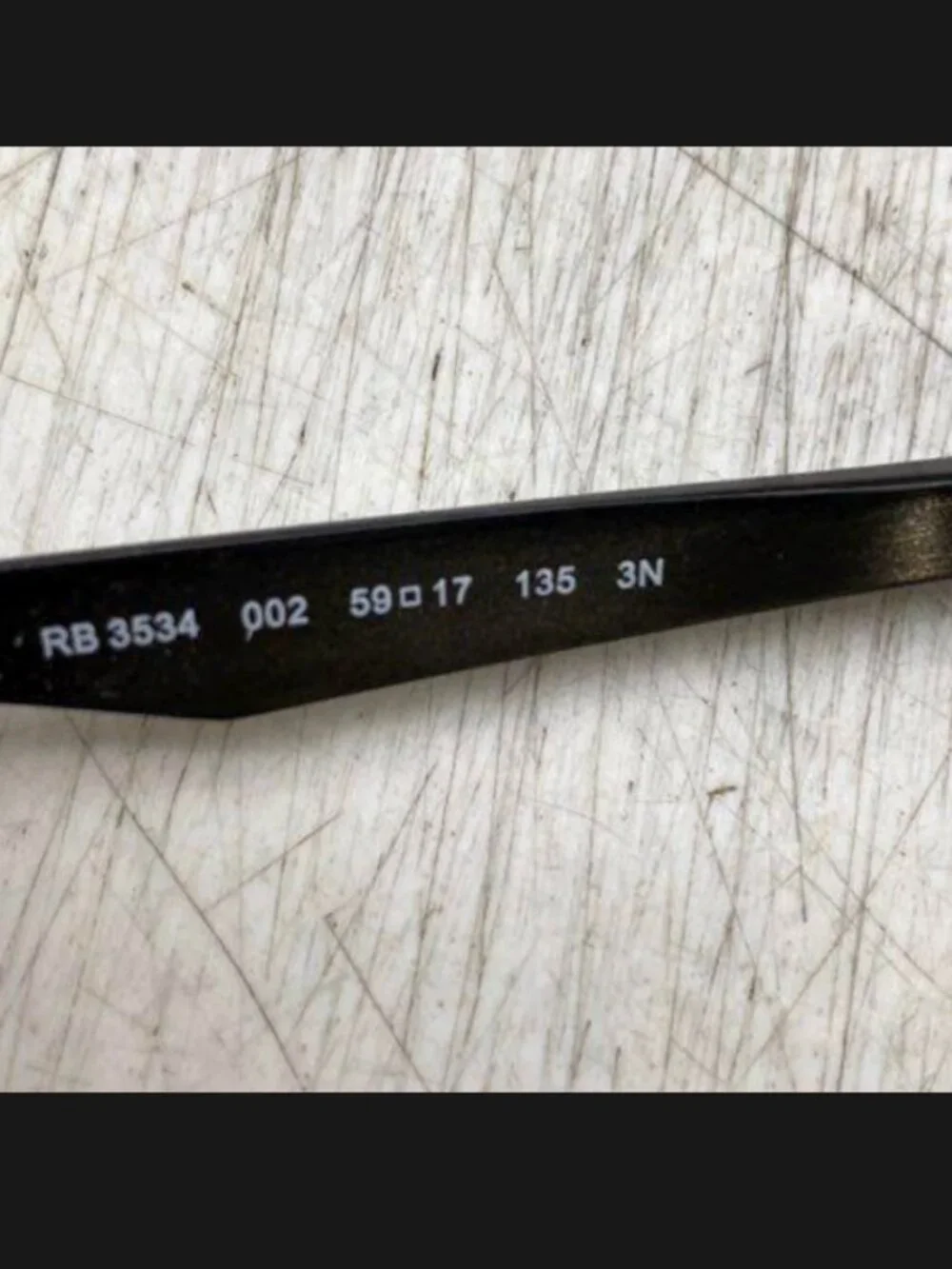 Ray Ban RB3534 004 Black Metal Flex Hinge FRAMES ONLY Glasses w/ Case 135 59 17